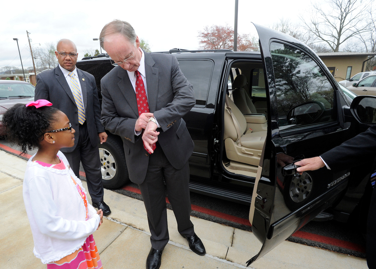 Alabama Governor Robert Bentley Visits Holy Family School